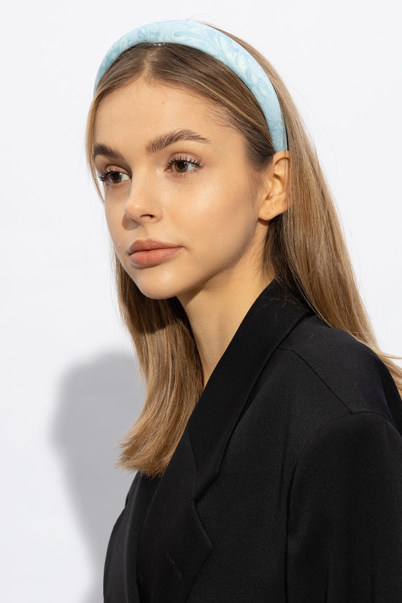 Light blue Patterned headband Versace